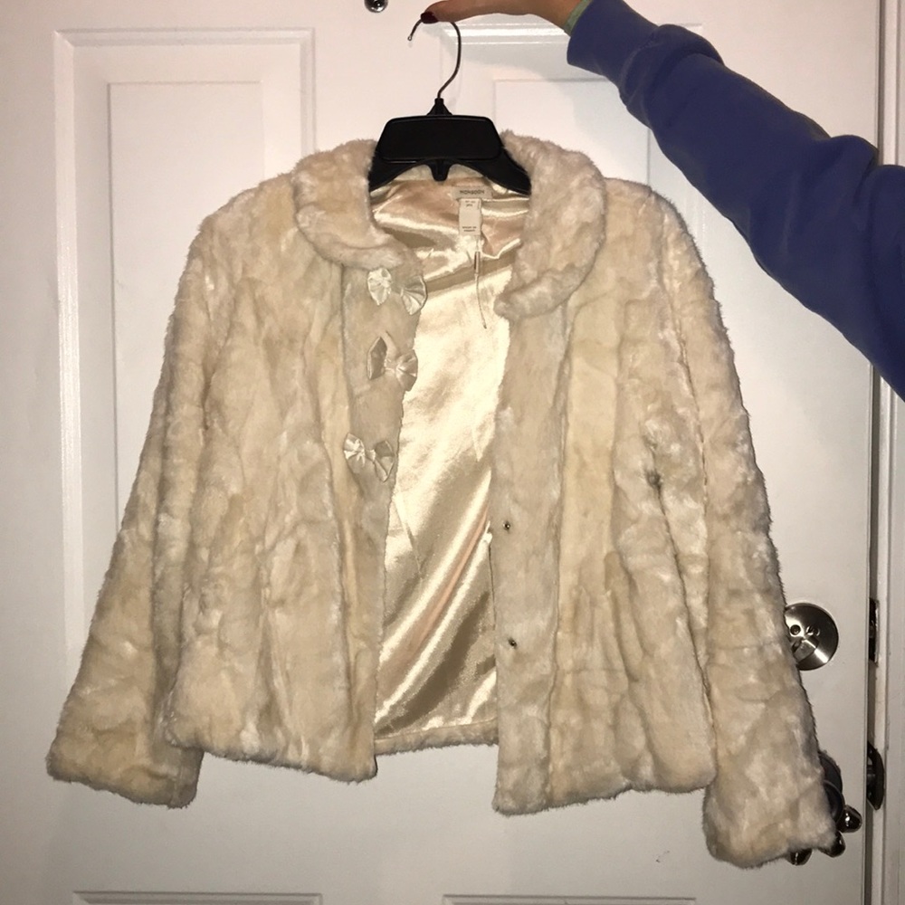 Monsoon girls furry coat